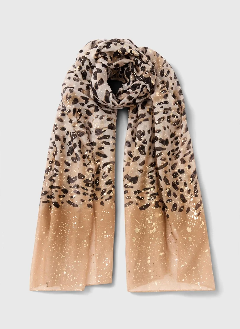 Stone Leopard Lightweight Scarf