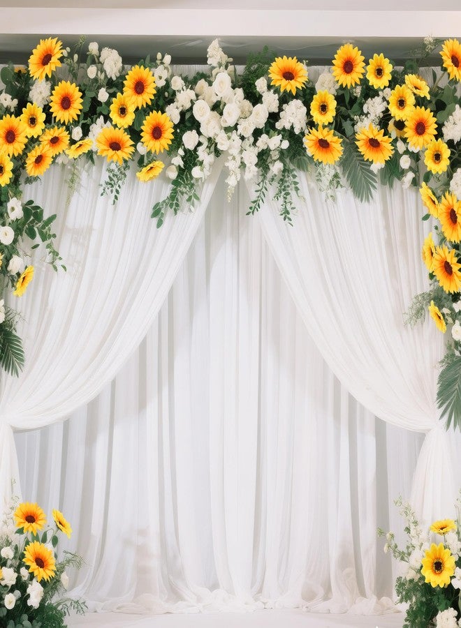 Miayon 50Pcs Artificial Sunflowers Flowers Yellow Fake Silk Sunflower Heads Decorations for Graduation Cap Home Tables Wedding Baby Shower DIY Craft Party Decor - Image 4