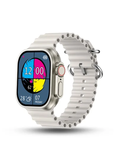 Pebble Cosmos Engage 1.95" IPS Always on Display Smartwatch, Wireless charging, IP67 Water & Dust Resistance, Compatible with Android & iOS, 20+ Sports Modes, 100+Cloud Based Watch Faces, Starlight