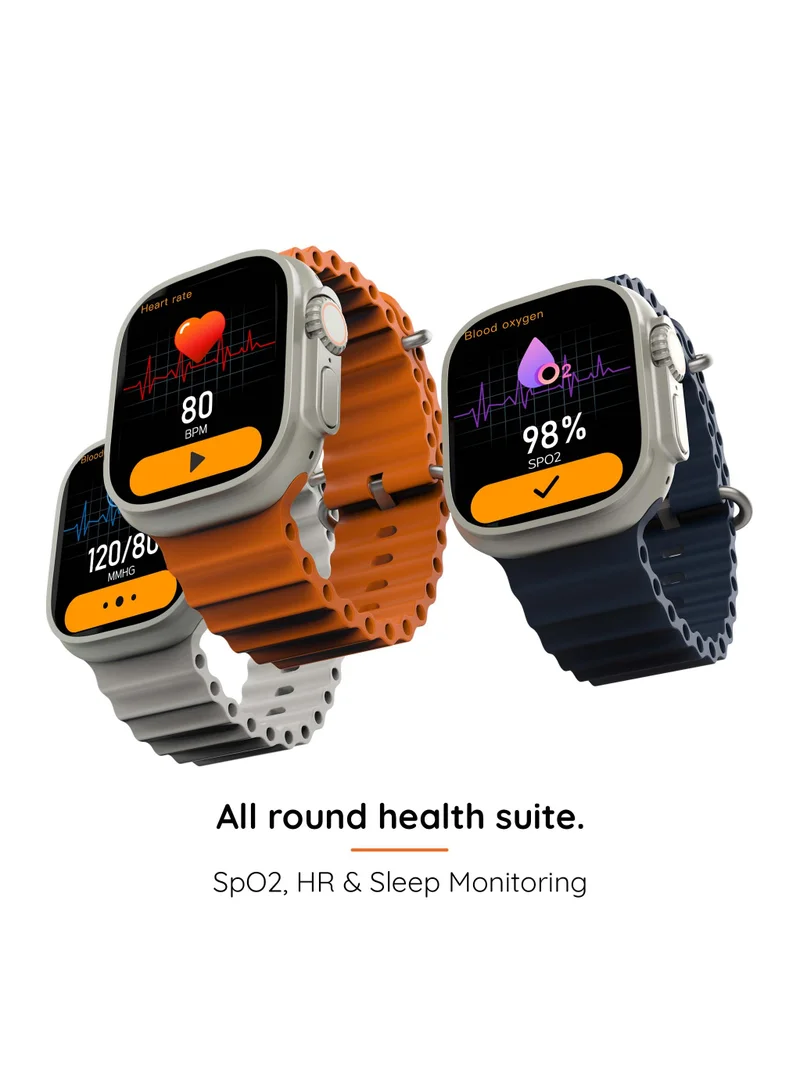 Pebble Cosmos Engage 1.95" IPS Always on Display Smartwatch, Wireless charging, IP67 Water & Dust Resistance, Compatible with Android & iOS, 20+ Sports Modes, 100+Cloud Based Watch Faces, Starlight
