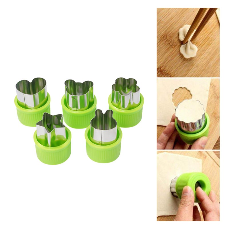 Jubobu Cookie Cutter Shapes for Kids,Stainless Steel Vegetable Fruit Cutter Shapes Embossing Mold,Bread Sandwich Cutter,Baking Mold for Kitchen Cooking Food Decoration - Image 1