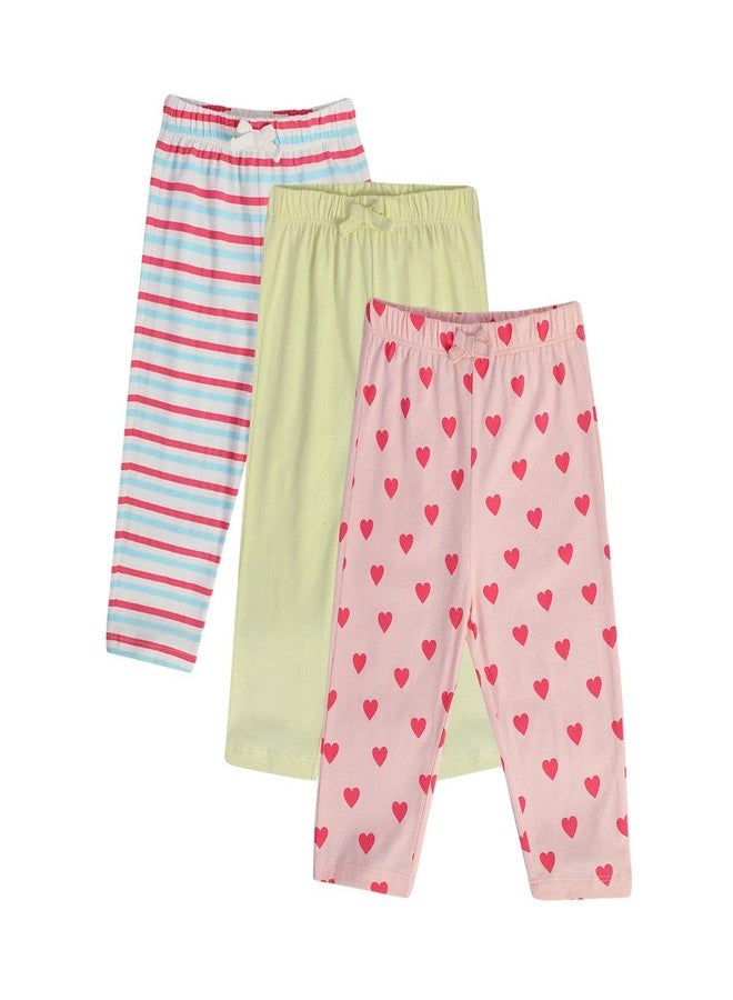 miniklub Baby Full Length Knitted Cotton Multi Color Bottom, Pack Of 3 (0-3M) - Image 1