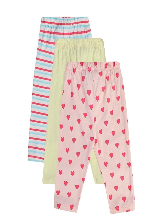 miniklub Baby Full Length Knitted Cotton Multi Color Bottom, Pack Of 3 (0-3M) - Image 3