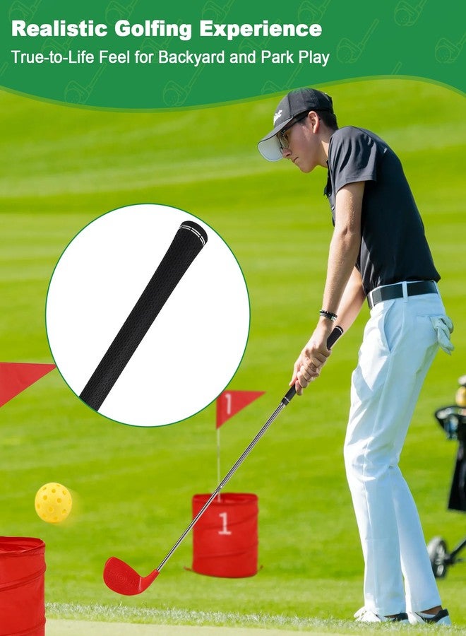 HOTWIND 2 Pack Adjustable Golf Clubs Dual-Length 16.54”or 36.65” for Backyard Golf Game with 5”x 3.5” Oversize Head Telescopic Aluminum Shaft for Adults Play Outdoor Golf Yard Game in Parks and Yards - Image 4