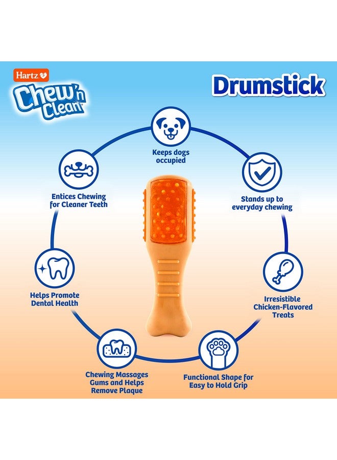 Hartz Chew ‘n Clean Chew Toy and Treat in One Chicken Flavored Drumstick Dog Toy, Small - Image 2