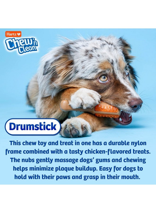 Hartz Chew ‘n Clean Chew Toy and Treat in One Chicken Flavored Drumstick Dog Toy, Small - Image 5