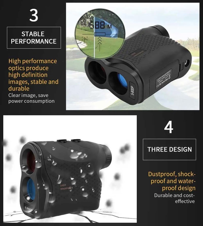 XPR3SS 1000M (1094 Yards) 6X Optical Lens Rangefinder Laser Distance Meter for Golf Slope Hunting Survey Travel Sightseeing Speed Measurement Angle & Height Measurement - Image 3