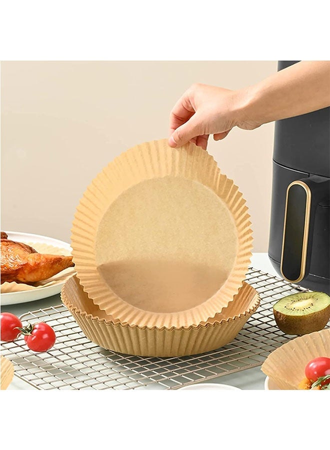 100 قطعة بطانة ورقية قابلة للتصرف لقلاية الهواء، ورق طهي لقلاية الهواء، بطانات غير لاصقة للخبز مقاومة للزيت وماء، ورق زبدة من الدرجة الغذائية للشواء والميكروويف، ورق زبدة من الدرجة الغذائية للخبز والشواء والميكروويف - Image 5