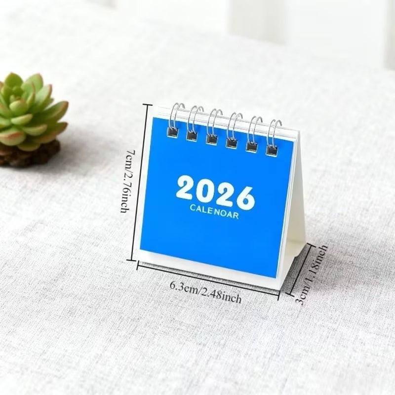 Portable Desktop Calendar 40pcs November 2025 To December 2026 Double Bound Office Home Planner Schedule Christmas Gift Time Management Compact - Image 2