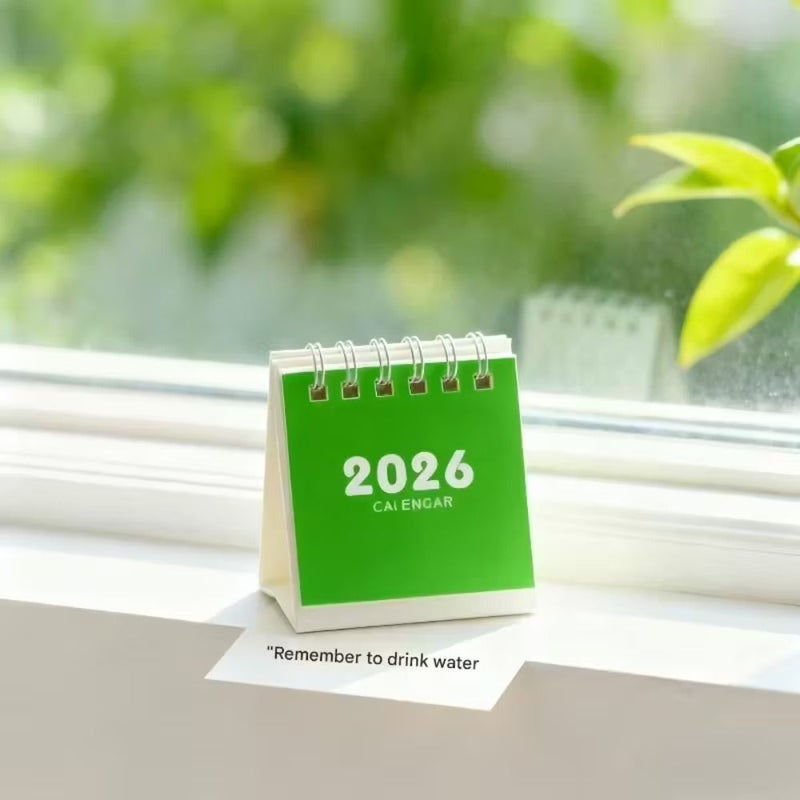 Portable Desktop Calendar 40pcs November 2025 To December 2026 Double Bound Office Home Planner Schedule Christmas Gift Time Management Compact - Image 3
