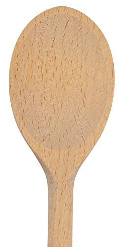 BICB 12PCS 12 Inch Long Wooden Spoons, Long Handle Wooden Cooking Mixing Oval Spoons Baking Cooking Tasting Stirring - Sauce Spoons. Made of Natural Beechwood - Image 3