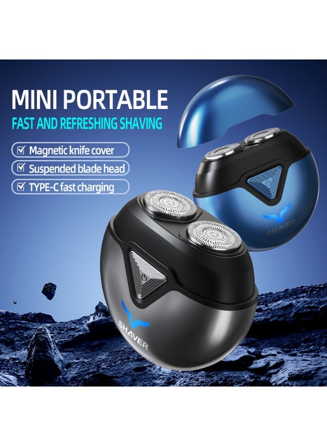 CityRiya-Long Electric Shaver, Electric Razor for Men, Wet and Dry Electric Shaver, Waterproof Beard Trimmer, Rechargeable Face Shaver, Mens Grooming Kit for Beard, Face, Nose, (T1 Blue) - Image 2