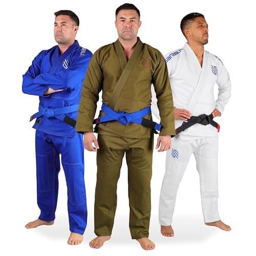 Sanabul Essential BJJ Gi for Men Brazilian Jiu Jitsu Gi Lightweight Preshrunk Fabric for JiuJitsu Training Competition Green A0 - Image 1