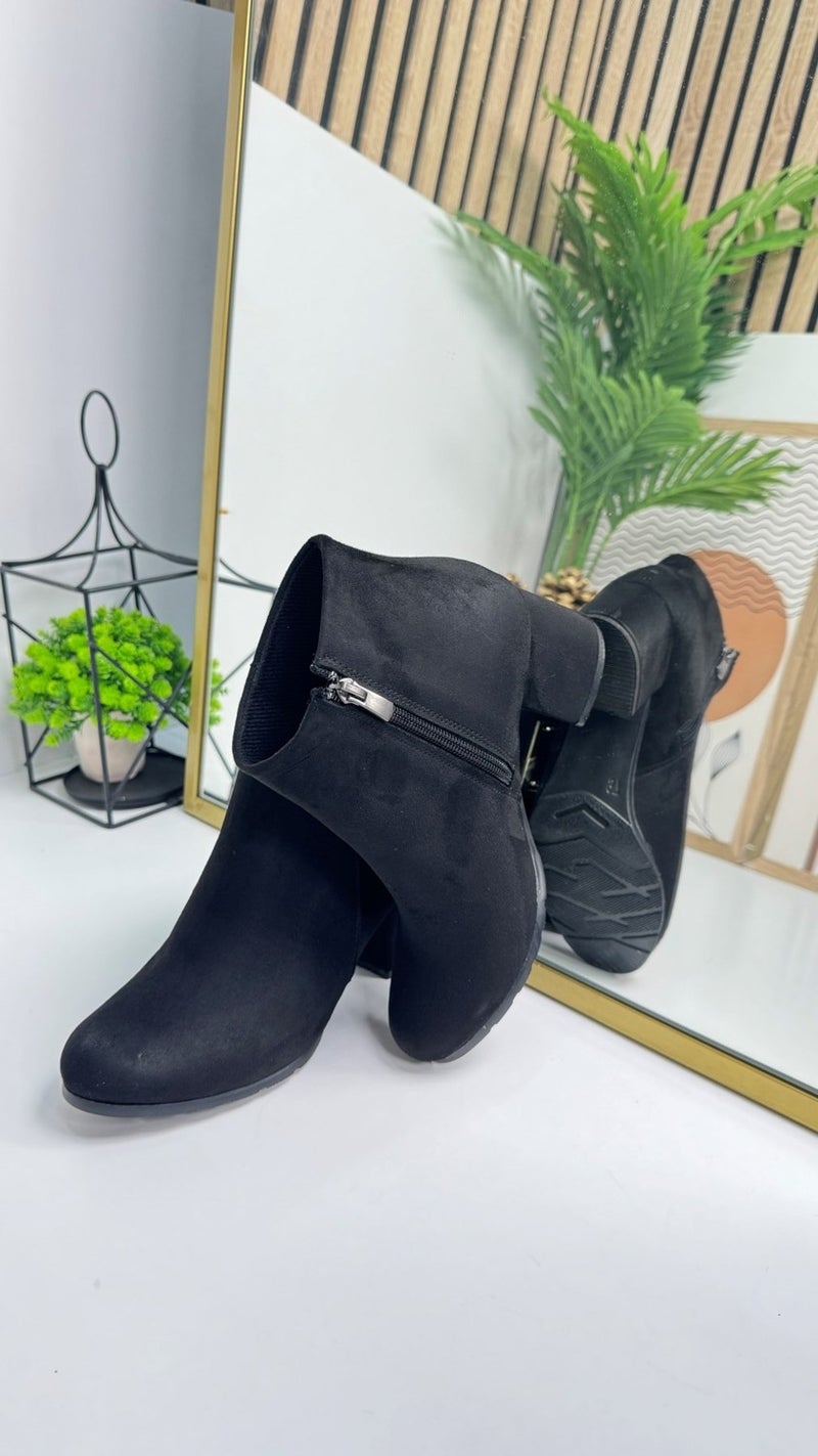 Nstil Casual Women's Boots Buckle Zipper Thick High Heels Lightweight Comfortable 4698 02  - Image 5