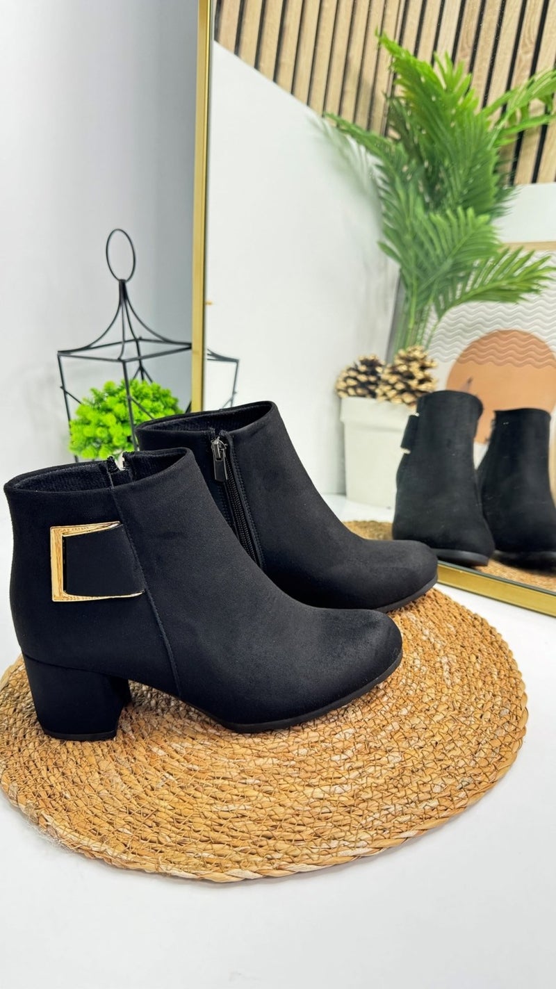 Nstil Casual Women's Boots Buckle Zipper Thick High Heels Lightweight Comfortable 4698 02  - Image 2