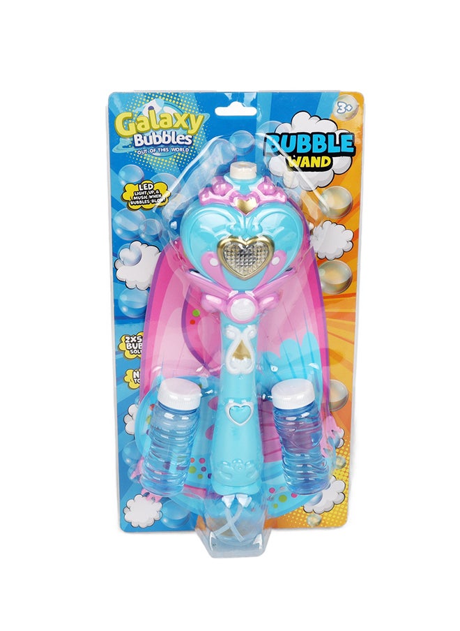 Galaxy Toys - Light And Sound Fairy Bubble Wand With Wings With Light And Music With 250ml Bubble Solution,   3 Aa Battereis Not Included , 2 Color Assorted - Image 1