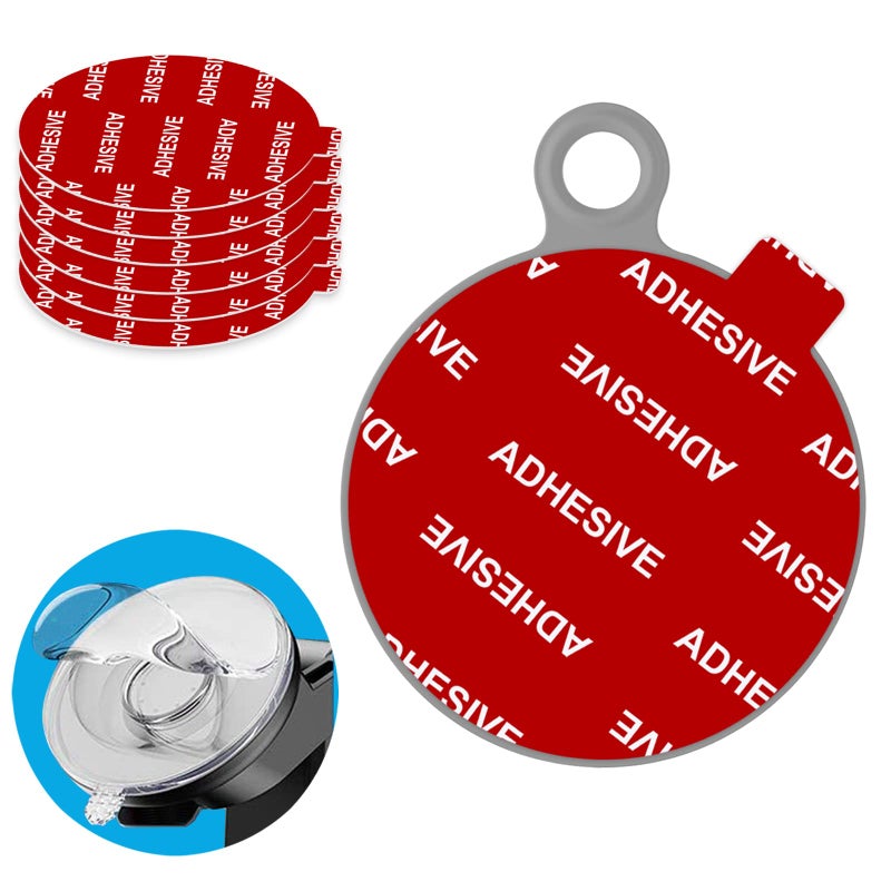 PKYAA Dashboard Pad Mounting Disk Sticky Adhesive Replacement Kit, 6pcs 3.15"(80mm) Circle Heat Resistant Double-Sided Stickers for Suction Cup Car Phone Holder Disc & Windshield Dash Cam - Image 1