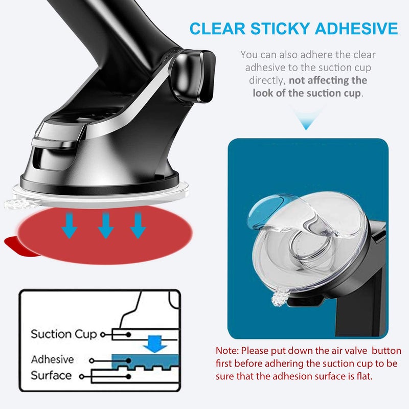 PKYAA Dashboard Pad Mounting Disk Sticky Adhesive Replacement Kit, 6pcs 3.15"(80mm) Circle Heat Resistant Double-Sided Stickers for Suction Cup Car Phone Holder Disc & Windshield Dash Cam - Image 3
