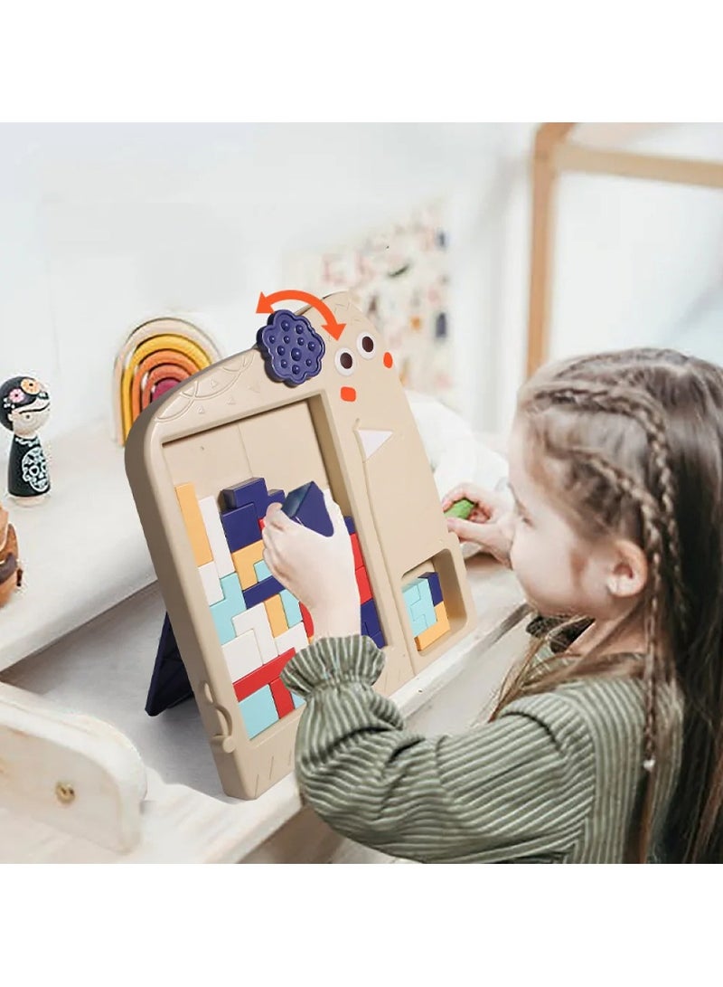 يونيكبيبي لعبة تكديس تيتريس، أحجية الكتل الروسية، لعبة ألغاز سداسية، لعبة ذكاء وتحدي للأطفال والكبار، أحجية ثلاثية الأبعاد لتنمية التفكير المنطقي والإدراك المكاني, شكل الفيل - Image 2