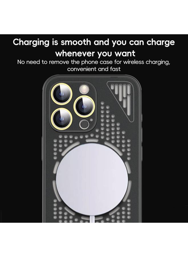 زبون جراب لهاتف iPhone 13 Pro Max، جراب هاتف مجوف مبرد ومقاوم للصدمات من MagSafe - Image 5