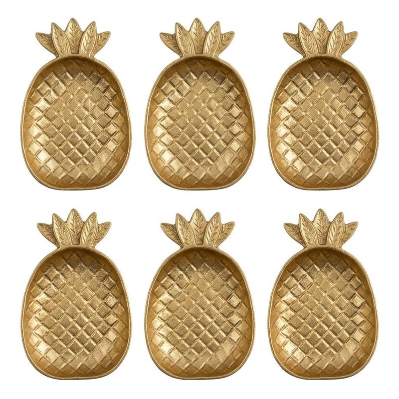 Hospitality Serving Tray Set - Elegant Design Pineapple Shape Gold for Serving Chocolate, Snack Appetizers and Nuts in a Modern and Luxurious Way - Image 1