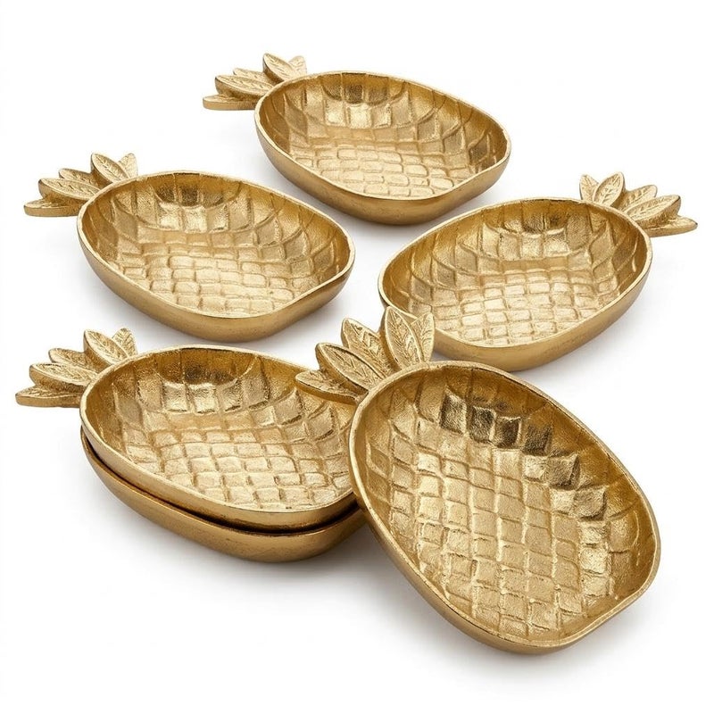Hospitality Serving Tray Set - Elegant Design Pineapple Shape Gold for Serving Chocolate, Snack Appetizers and Nuts in a Modern and Luxurious Way - Image 3
