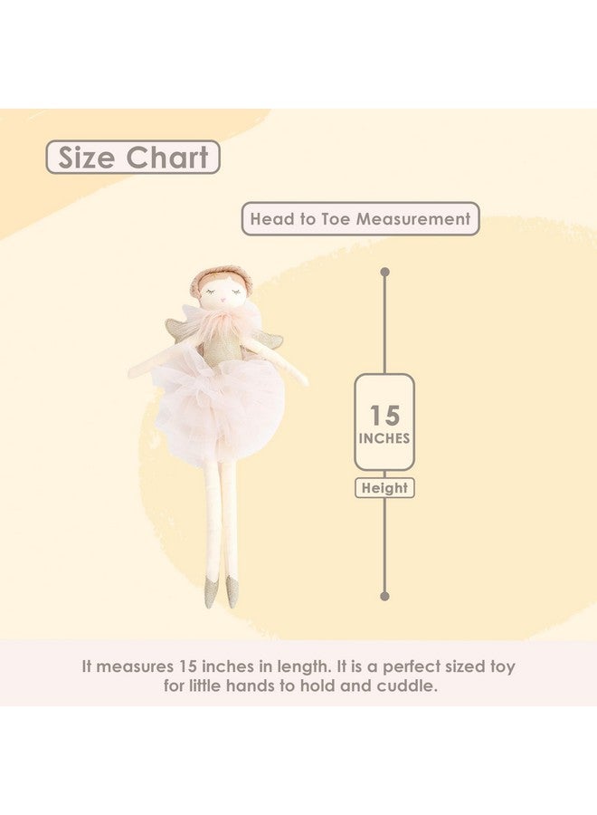 MON AMI Angel Stuffed Doll - 15", Soft Elegant Plush Doll for Little Girls, Use as Toy or Room Decor - Image 2