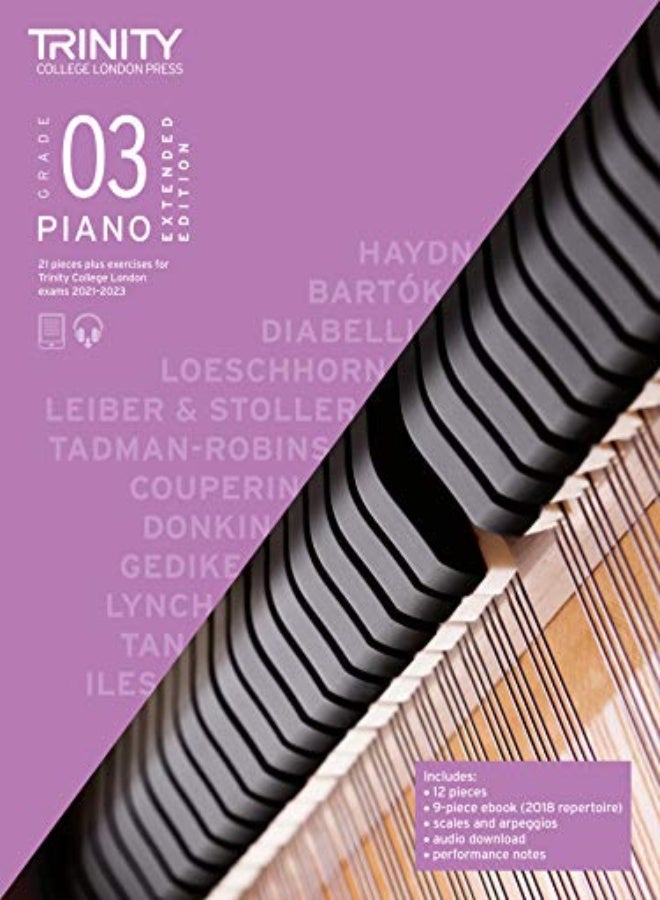 Trinity College London Piano Exam Pieces Plus Exercises 2021-2023: Grade 3 - Extended Edition 