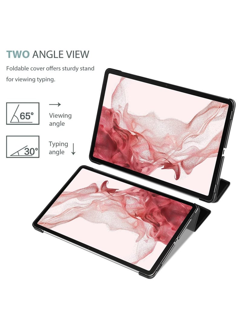 Procases Galaxy Tab S8 / Tab S7 11 inch Case, Protective Slim Case Folio Hard Back Stand Smart Cover for 11" Galaxy Tab S8 2022 / Galaxy Tab S7 2020 SM-X700 X706 T870 T875 T878 -Black - Image 4