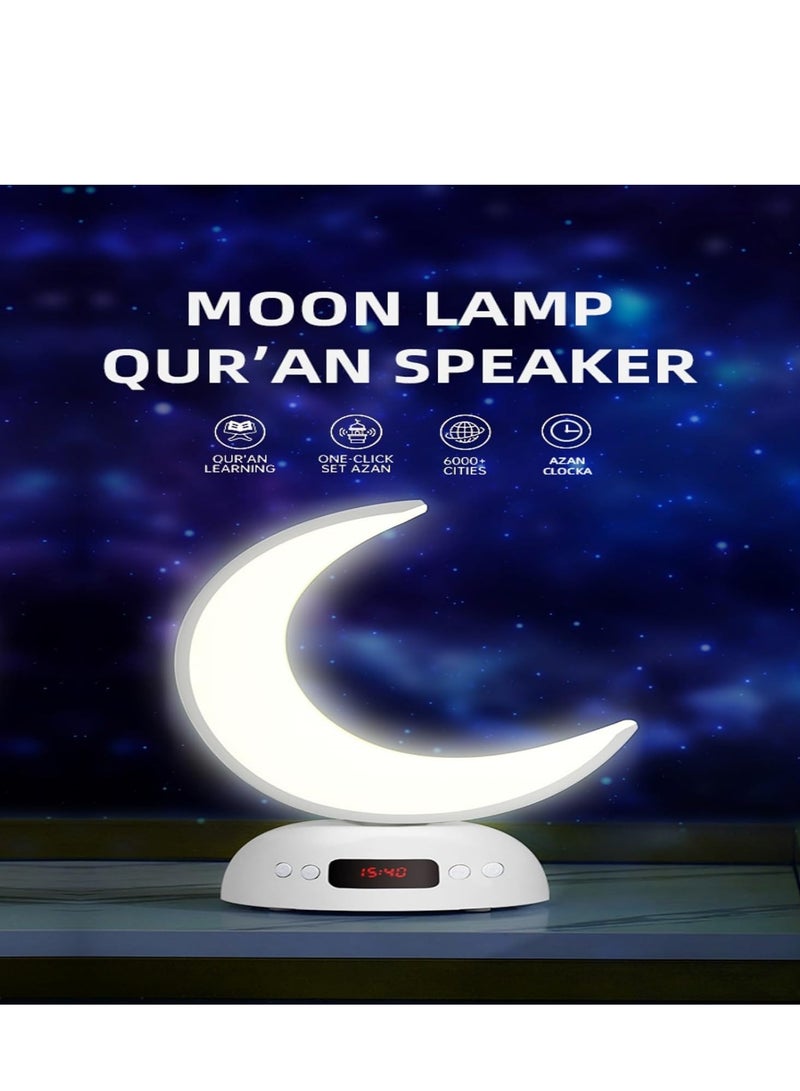 BlueFire Crescent Moon Quran Speaker Lamp – 16 Color LED Touch Light, Bluetooth 5.0, APP & Remote Control, 8GB TF Card, Azan Alarm, 18 Reciters, 14 Translations – Eid, Hajj, Islamic Gift for Home & Prayer - Image 4