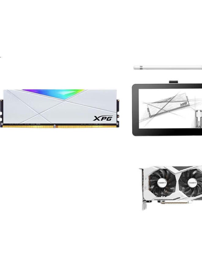 ADATA Weigang Xpg Longyao D50 32Gb (16Gb*2) Ddr4 3600, Matte White Gaming Rgb Ram - Image 1