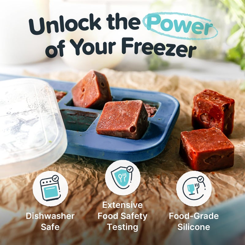 Souper Cubes Souper مكعبات 2 ملعقة كبيرة. قوالب فريزر السيليكون - مثالية لتخزين أعشاب الثوم الزنجبيل الزنجبيل الطماطم معجون عصير الليمون والمزيد - Image 3
