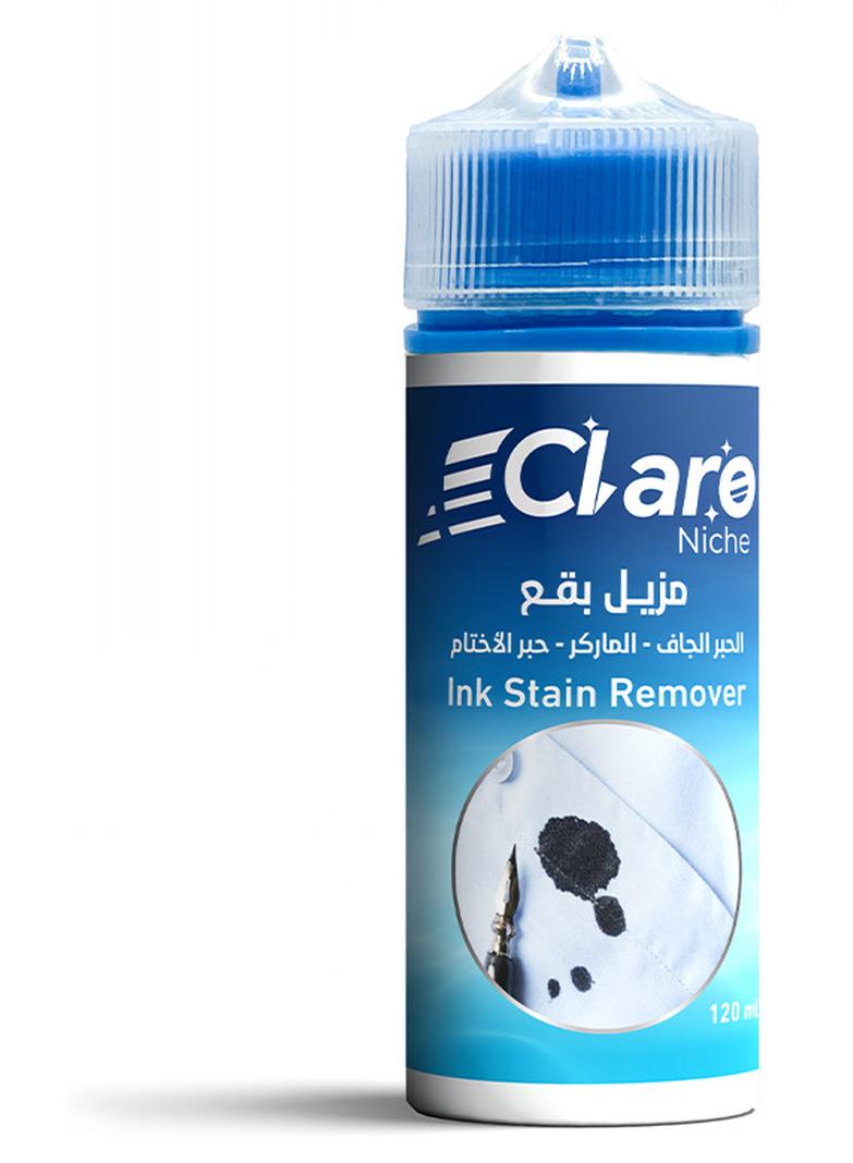 Claro Niche Ink Stain Remover – Removes Pen, Marker & Stamp Ink Stains from Clothes & Fabrics – Powerful Formula with Child-Safe Lock – 120ml - Image 1