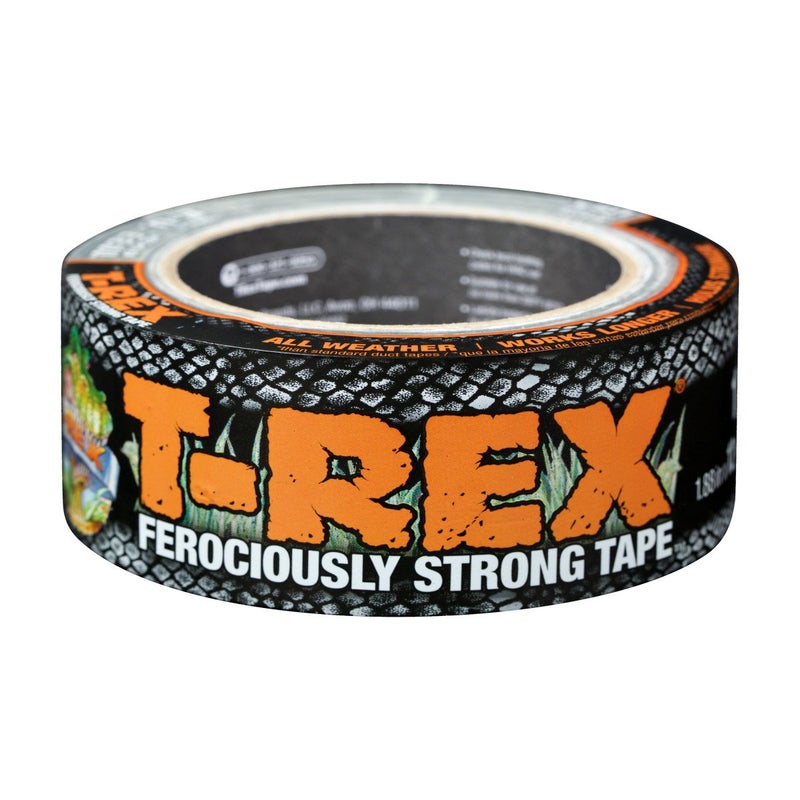 T-REX Ferociously Strong Tape, Duct Tape with UV Resistant & Waterproof Backing for Wood Brick Concrete and More, 12 yd. x 1.88", Gunmetal Gray, 1-Roll (241309) - Image 1