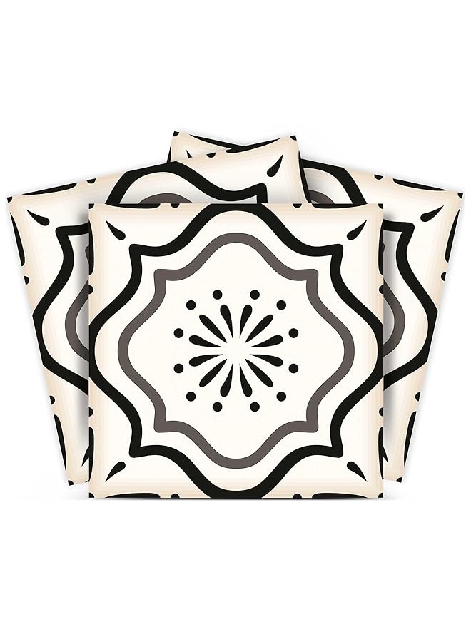 erorex Stick Tile Stickers 20Pcs Black And White Collection Backsplash Tile Decals For Bathroom Kitchen Home Decor - Image 1