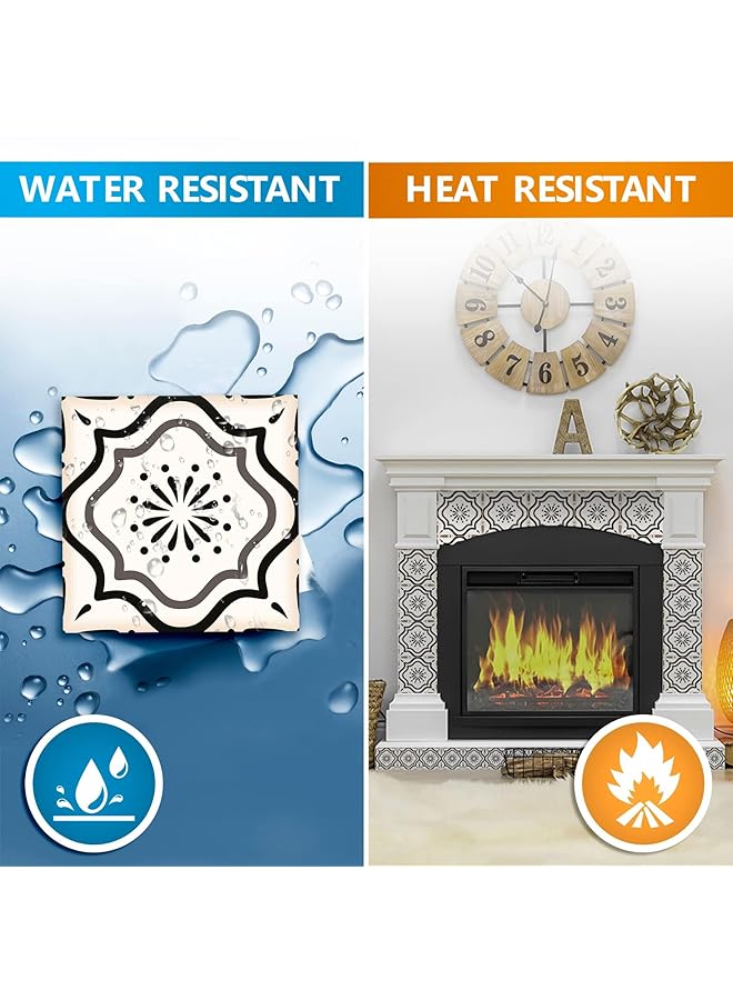 erorex Stick Tile Stickers 20Pcs Black And White Collection Backsplash Tile Decals For Bathroom Kitchen Home Decor - Image 5