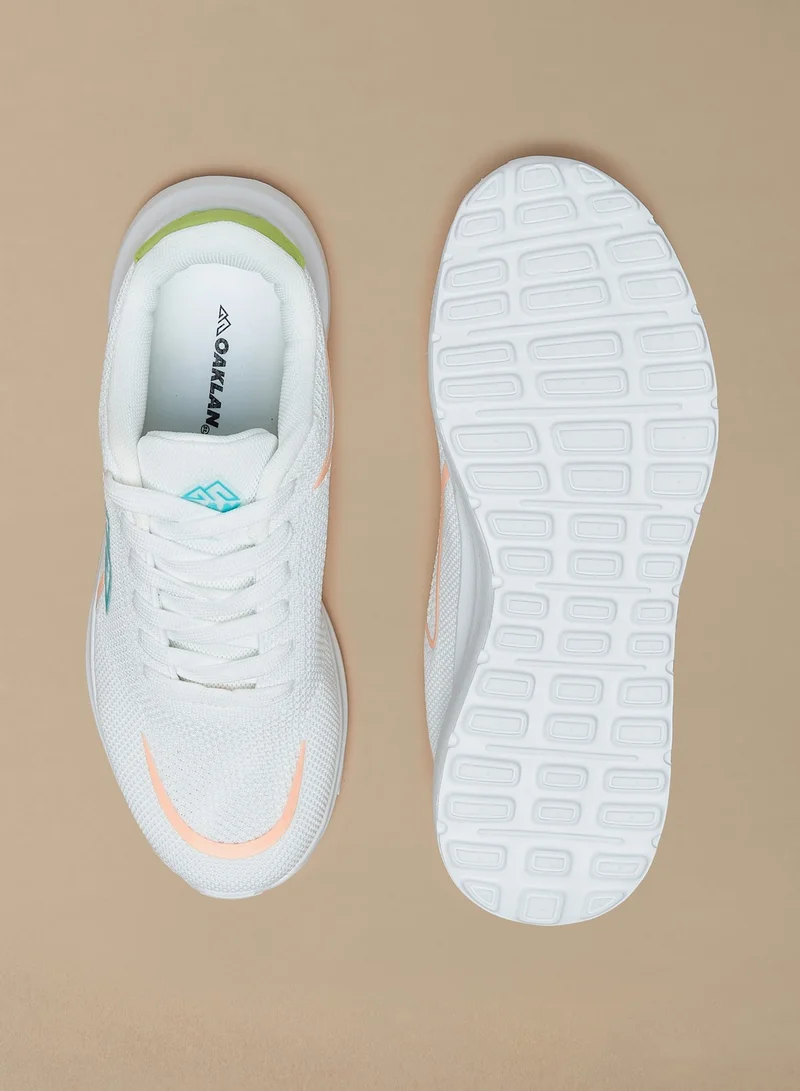 OAKLAN Logo Print Womens' Sports Shoes with Lace Up Closure