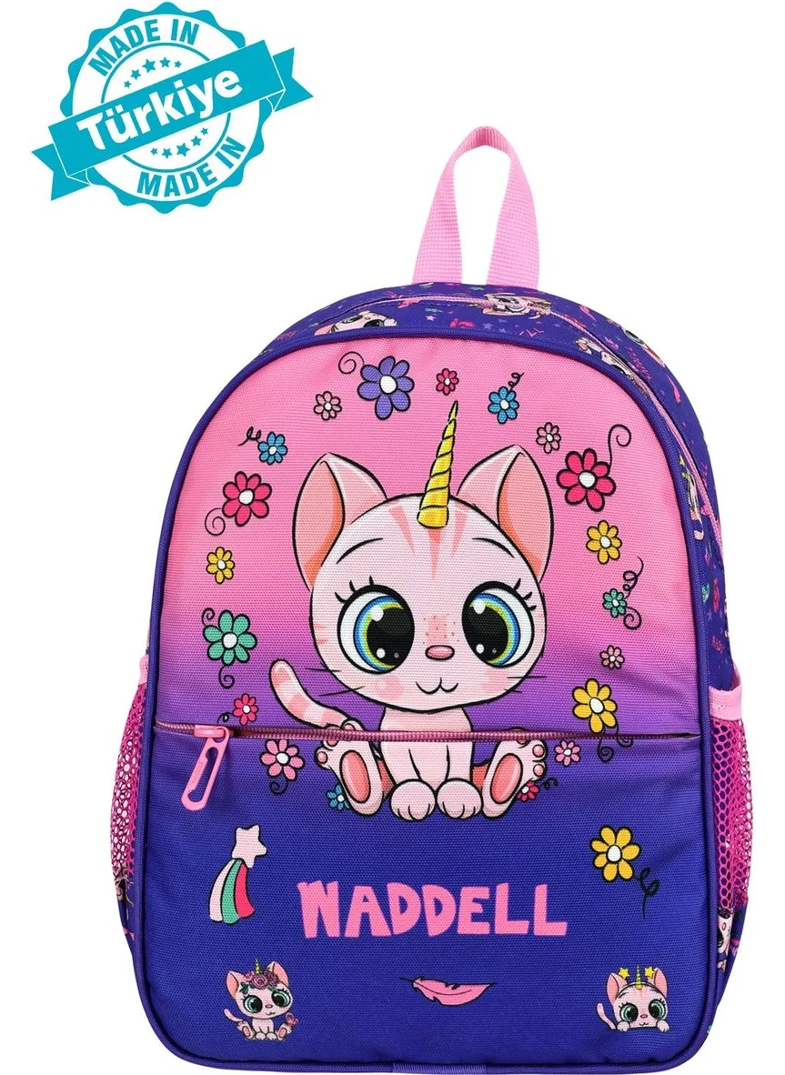 Waddell Licensed Cat Pattern Purple Kindergarten Nursery Backpack