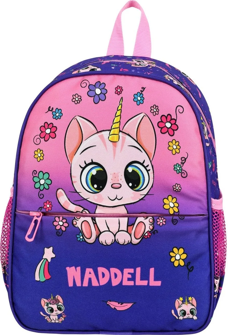 Waddell Licensed Cat Pattern Purple Kindergarten Nursery Backpack