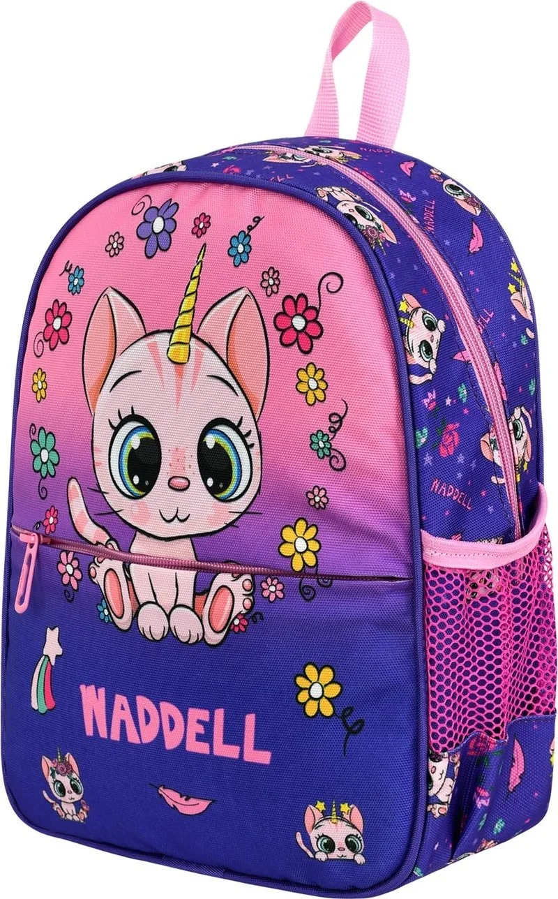 Waddell Licensed Cat Pattern Purple Kindergarten Nursery Backpack