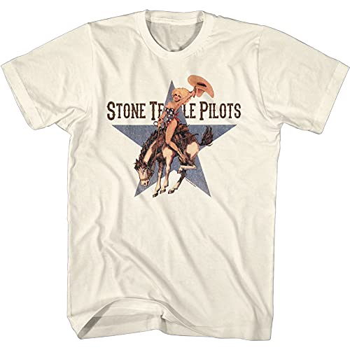 American Classics Stone Temple Pilots Rock Band Riding Branco Adult Short Sleeve TShirt Graphic Tee - Image 1