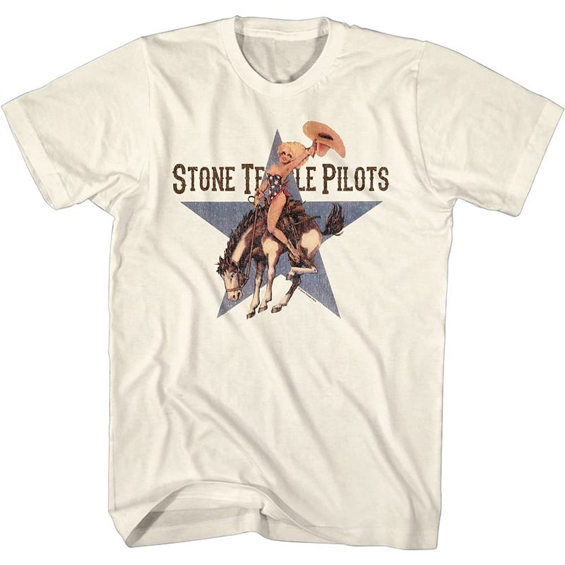 American Classics Stone Temple Pilots Rock Band Riding Branco Adult Short Sleeve TShirt Graphic Tee - Image 2