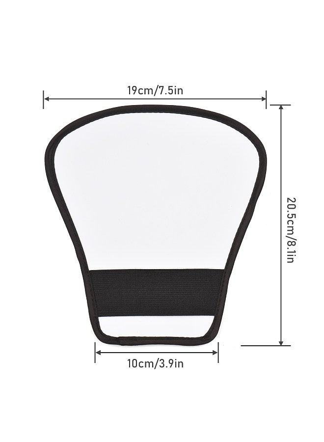 Portable Universal Camera Flash Reflector Speedlite Bounce Diffuser Board with Silver & White Reflective Surface Replacement for Canon Nikon Sony Godox Yongnuo on-Camera Flash  - Image 5