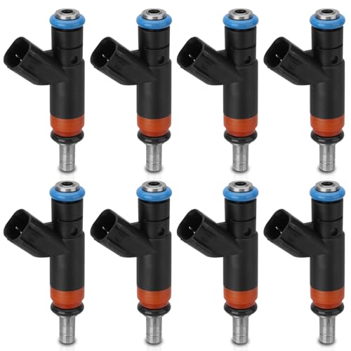 YEHERIT Set of 8 Fuel Injectors Compatible with Hemi 57L Ram 1500 2500 3500 Dodge Charger Durango Challenger Magnum Jeep Grand Cherokee Commander Chrysler 300 Aspen Replace FJ732 05037479AA - Image 1