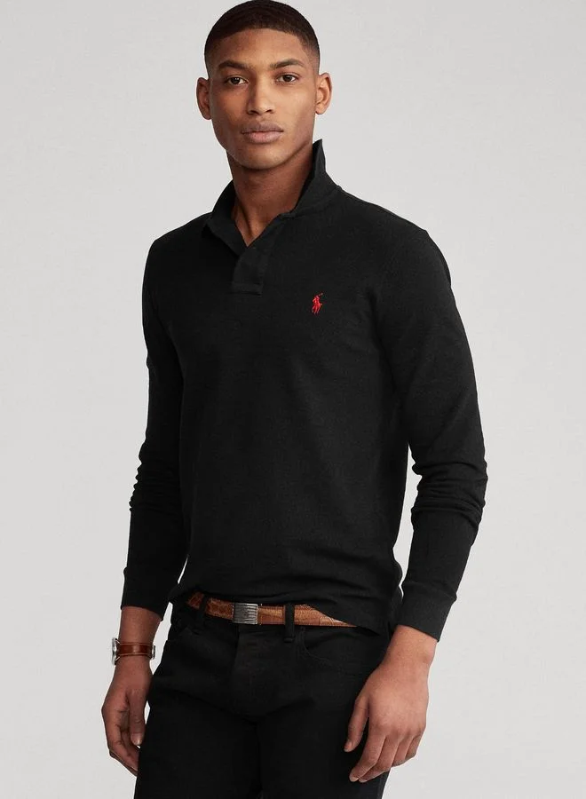 POLO RALPH LAUREN Slim Fit Mesh Long-Sleeve Polo