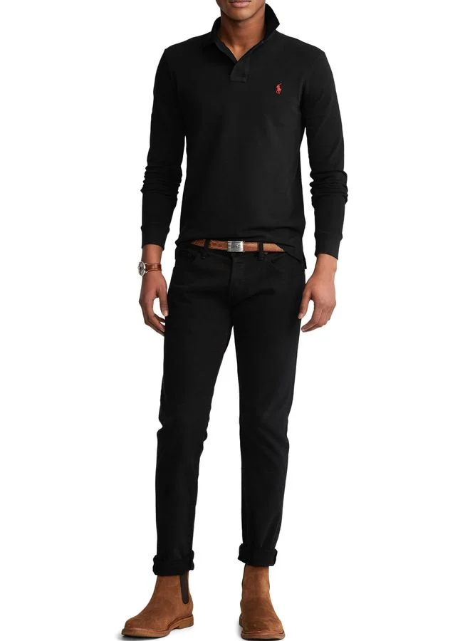 POLO RALPH LAUREN Slim Fit Mesh Long-Sleeve Polo