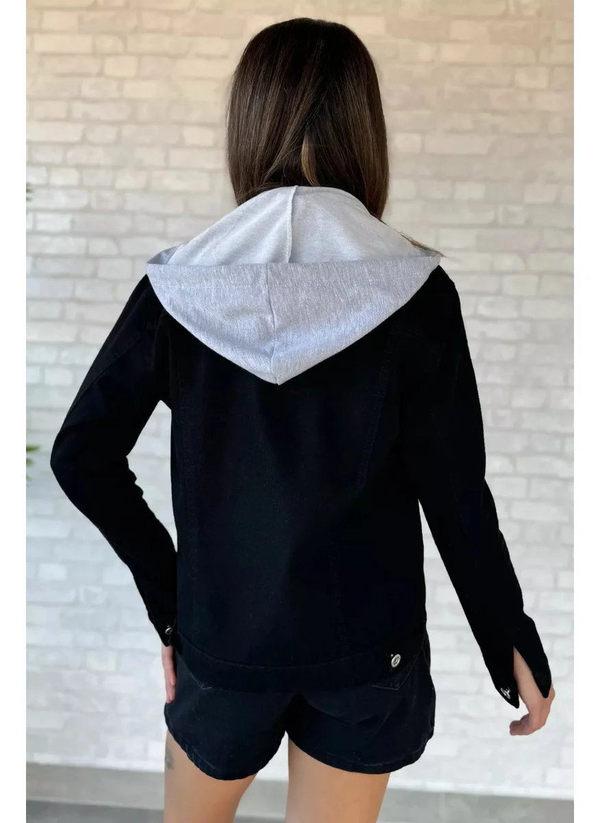 Gülseli Gulseli Hooded Slim Fit Women's Denim Jean Jacket