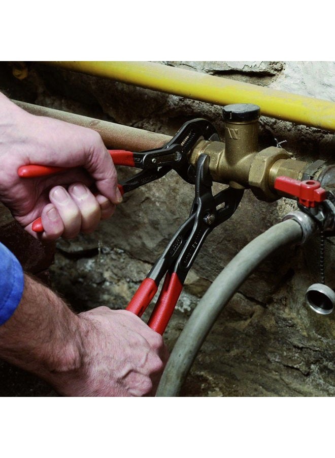 KNIPEX Tools - 2 Piece Cobra Pliers Set (87 01 180 & 87 01 250) (003120V01US), Red - Image 5