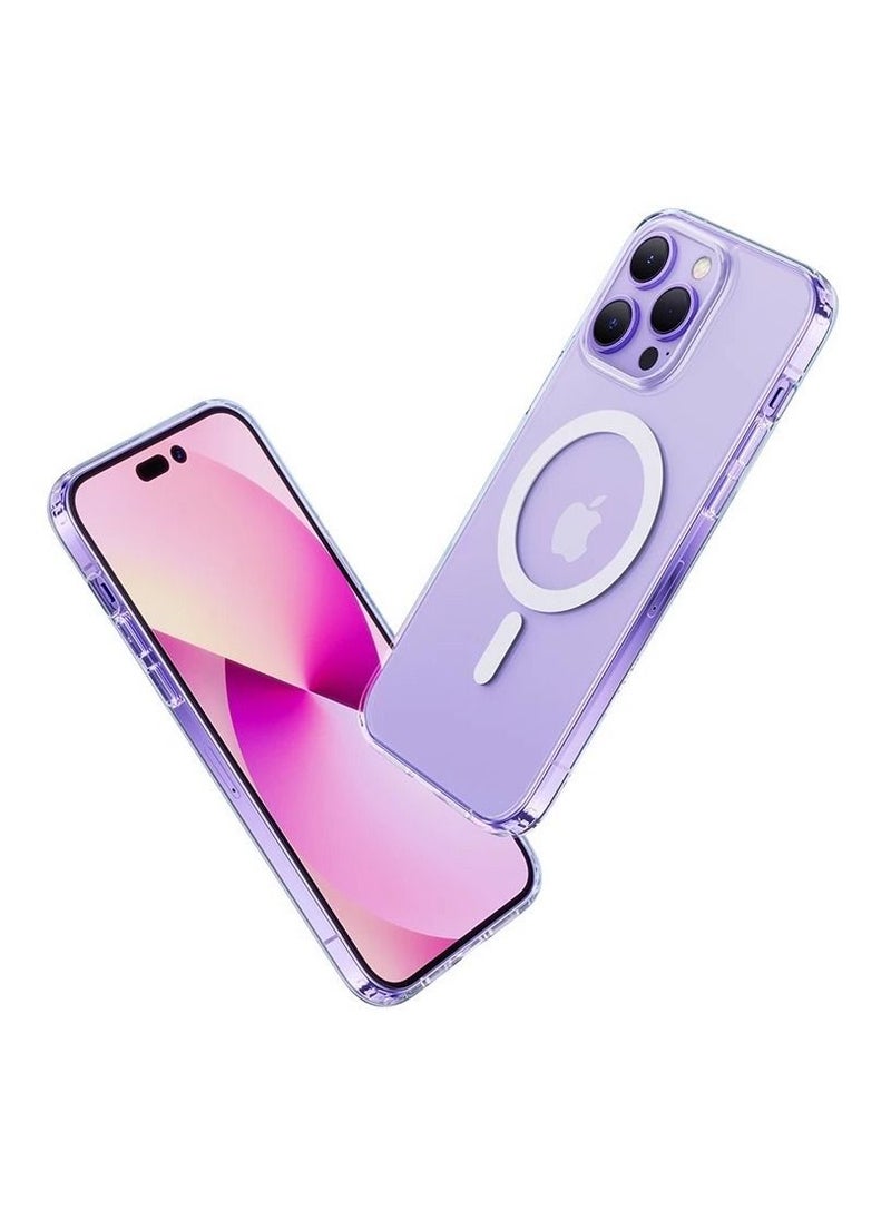 Magsafe Wireless Charging Case With Camera Lens Protector For Apple iPhone 14 Pro Clear