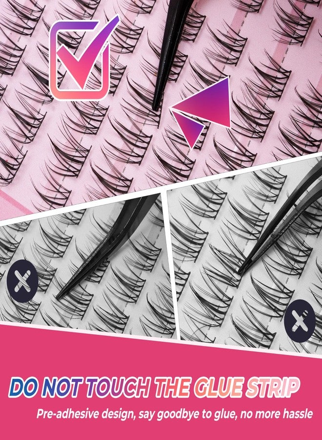 Dorisue Beautiful Cluster Lashes Kit for Beginners - 120PCS 5D Volume with 0.05mm Invisible Band, 3-Step Easy Application System with precision Tweezers and Mini Glue, Sleep Safe Waterproof - Image 5